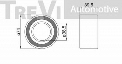TREVI AUTOMOTIVE wb1090 -  Комплект подшипника ступицы колеса